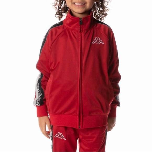 NEW KAPPA kid's logo tape dartem track jacket in red - Picture 1 of 3